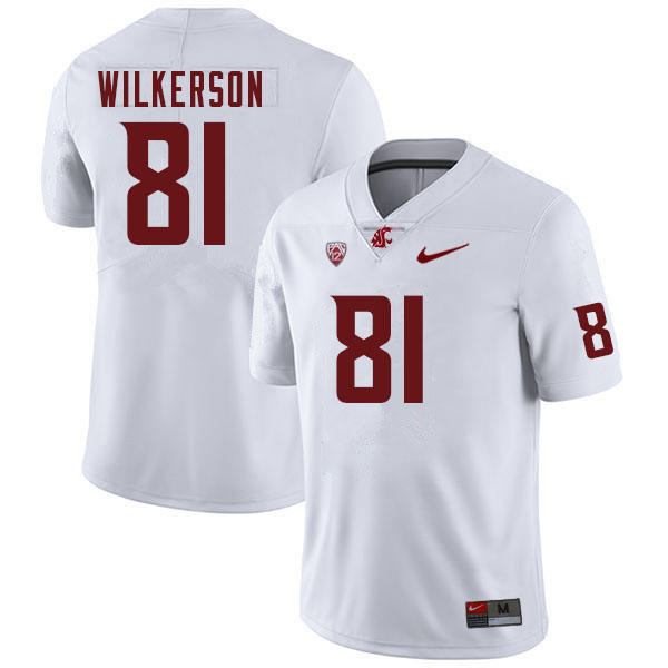 Men #81 Jay Wilkerson Washington Cougars College Football Jerseys Sale-White